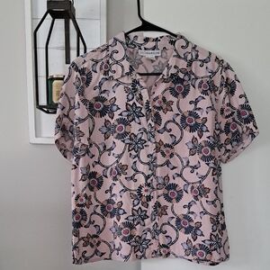 Sag Harbor Pink Floral Blouse